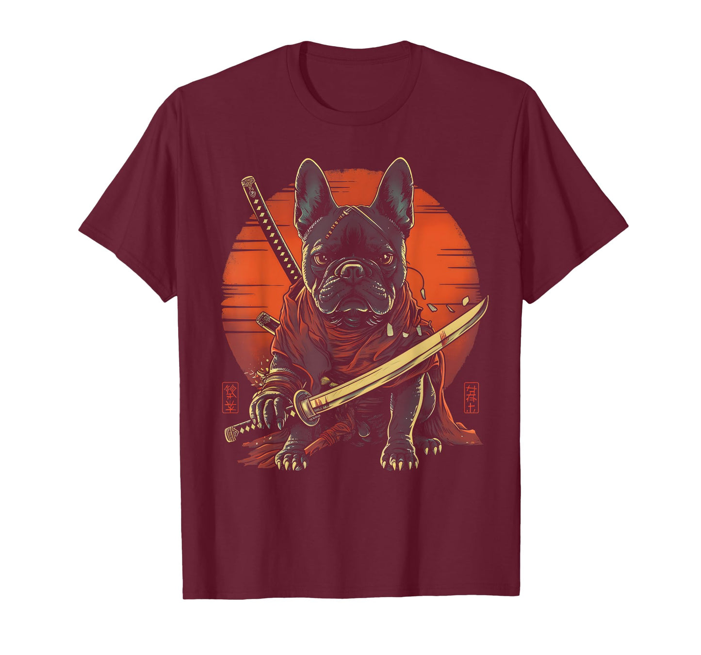French Bulldog Dad Cute Japanese Anime Stuff Samurai Ninja T-Shirt for Men Women Kids
