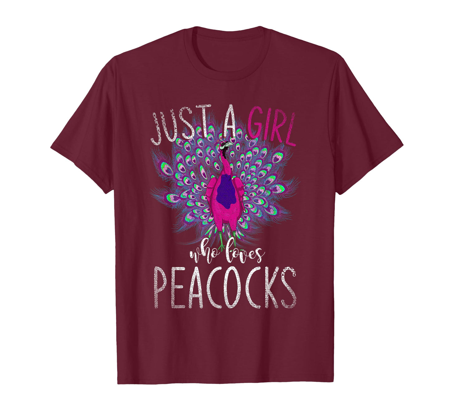 Just A Girl Who Loves Peacocks Zoo Animal Bird Women Peacock T-Shirt