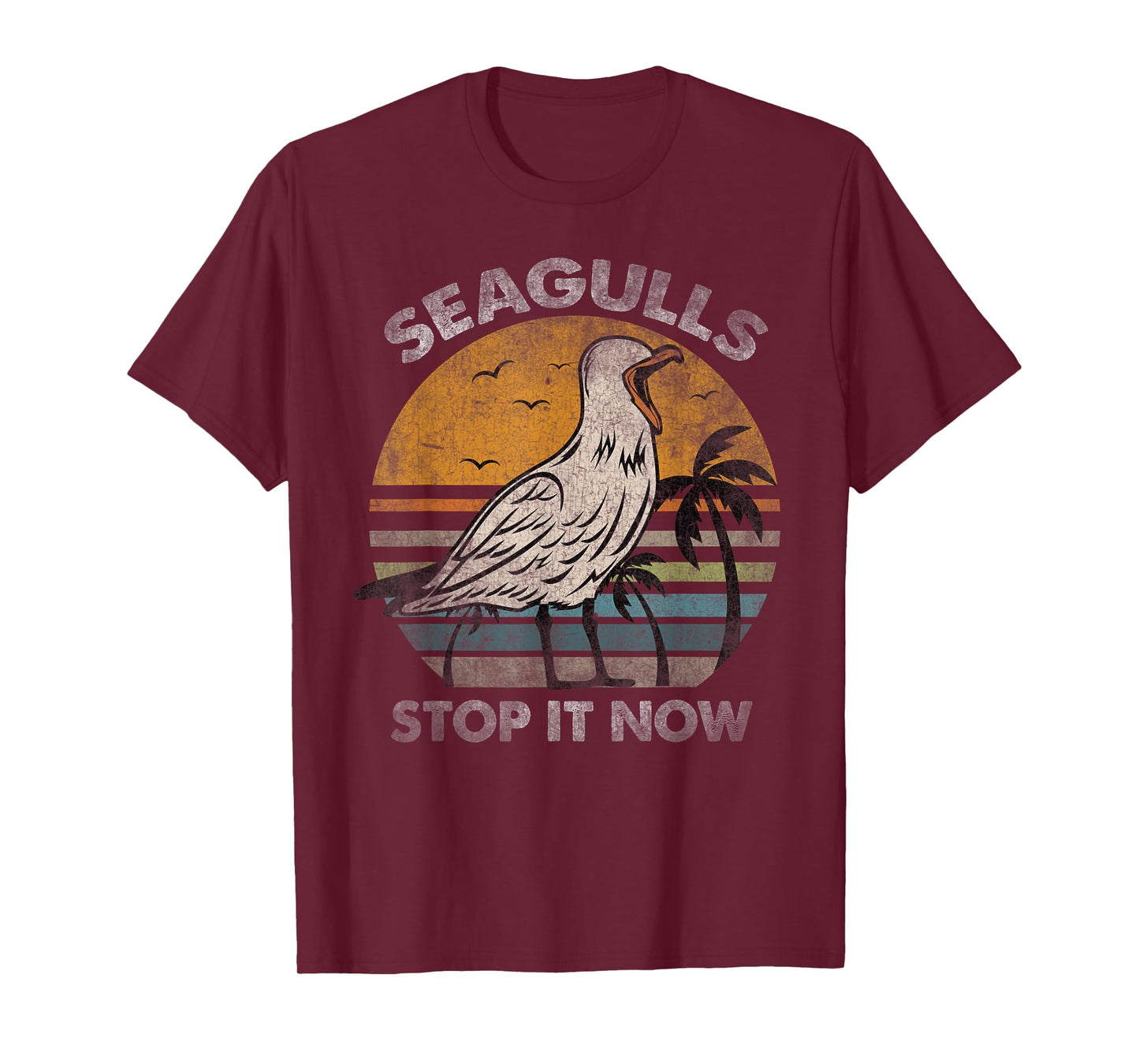 Seagulls Birds Lover Stop It Now Vintage Tee T-Shirt