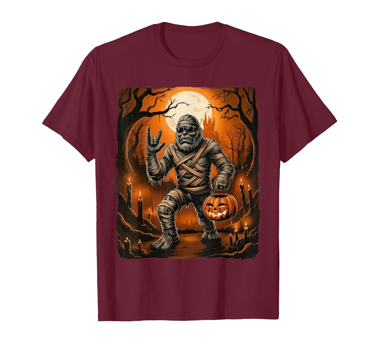 Mummy Bigfoot Halloween T-Shirt