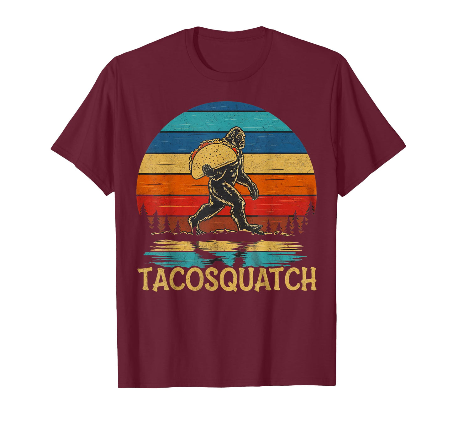 Bigfoot Carrying Taco Fun Cinco de Mayo Boys Men Tacosquatch T-Shirt