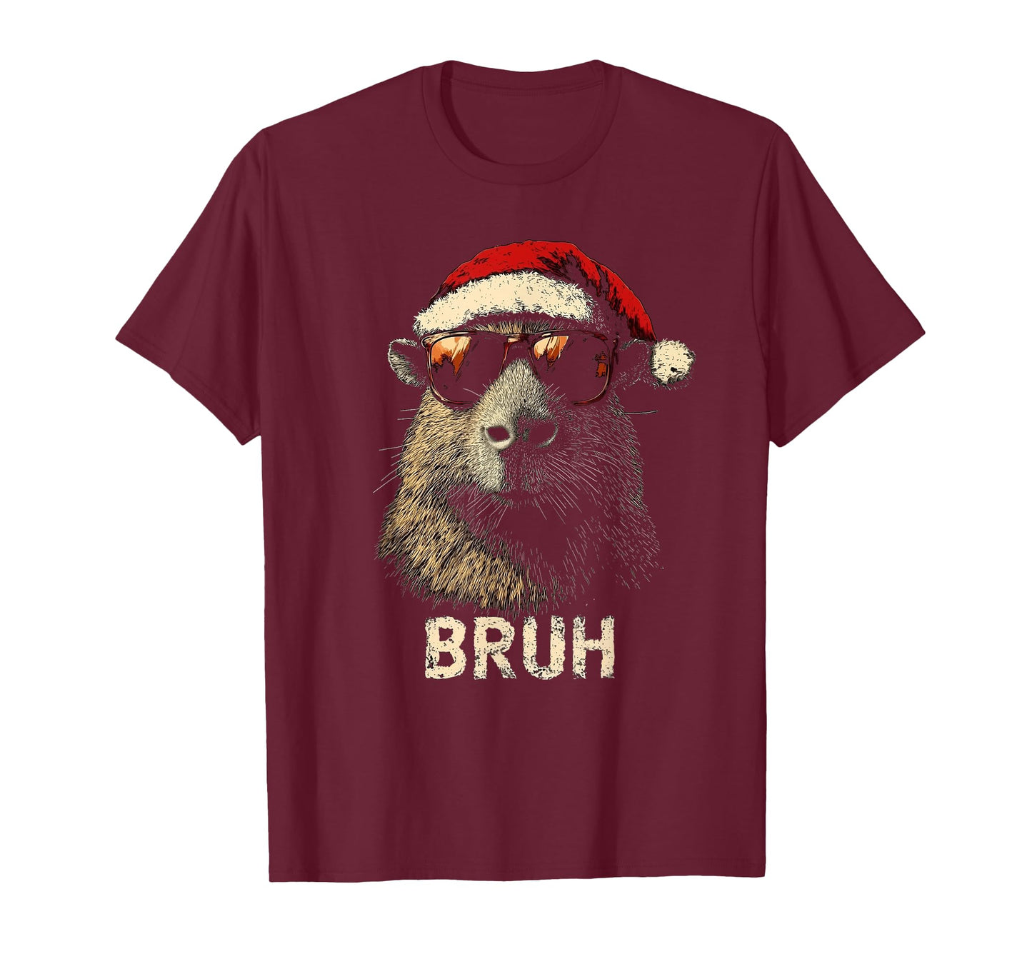 Funny Christmas Tee Capybara For Kids Teens Boys Girls Xmas T-Shirt