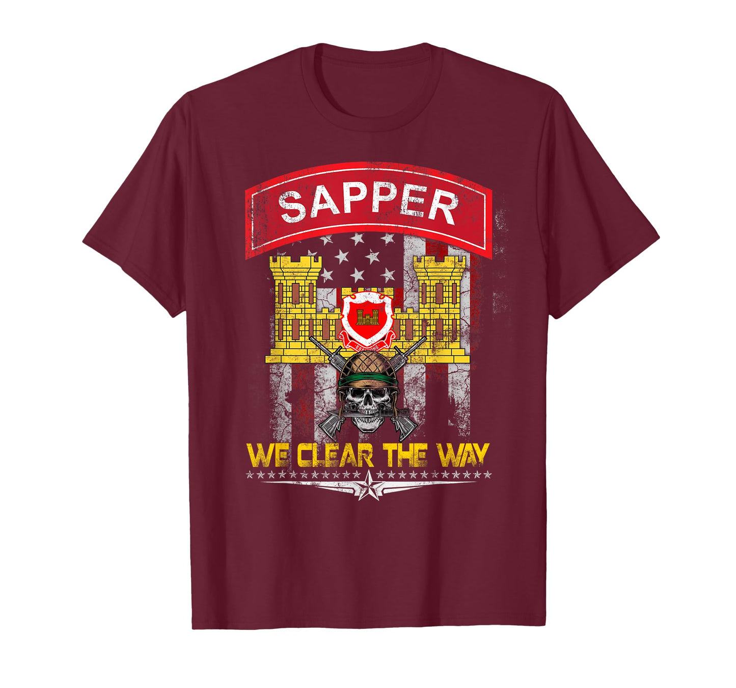 Sapper 12B Combat Engineer Veteran Military Veterans Day T-Shirt