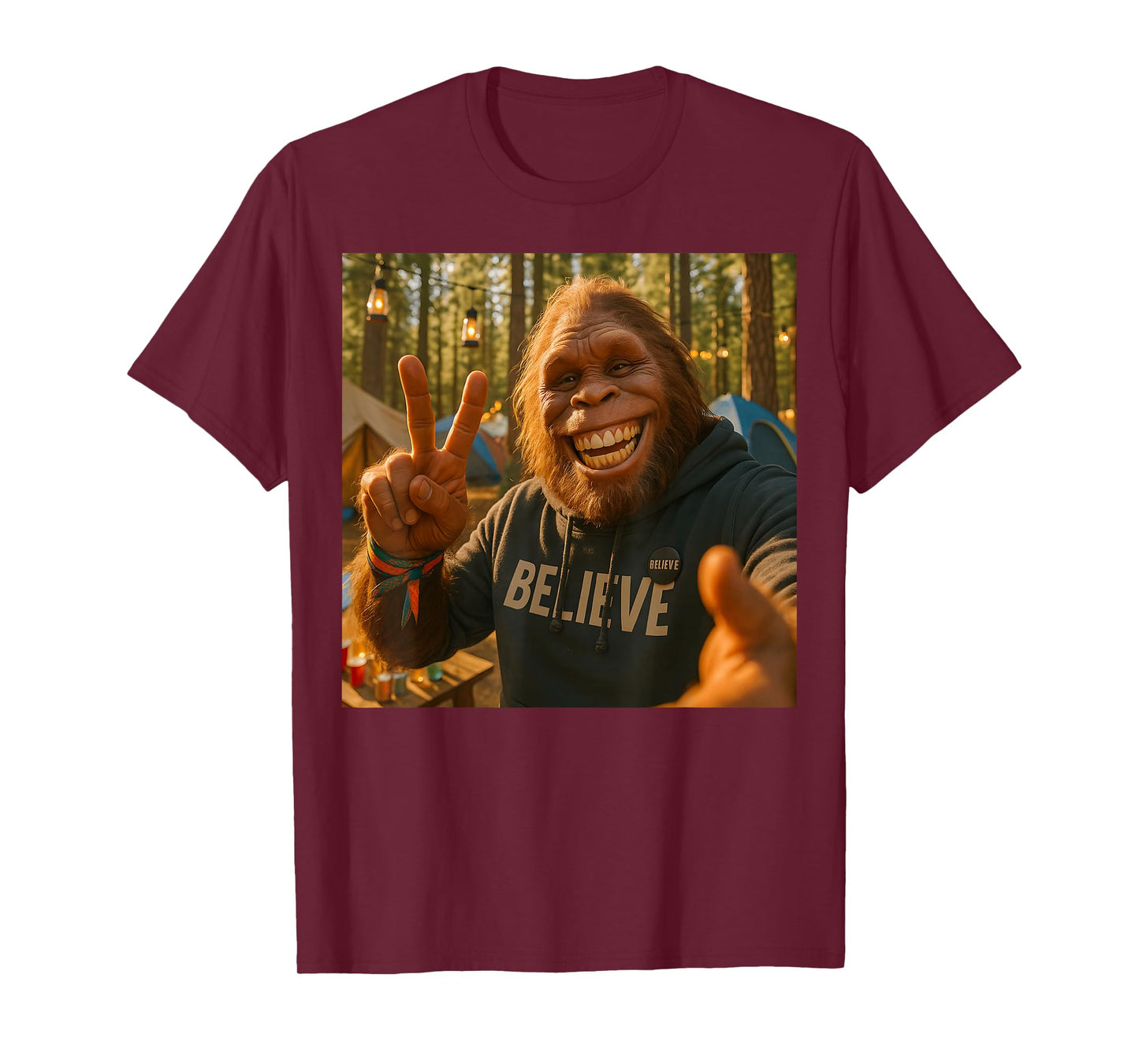Funny Bigfoot Selfie T-Shirt