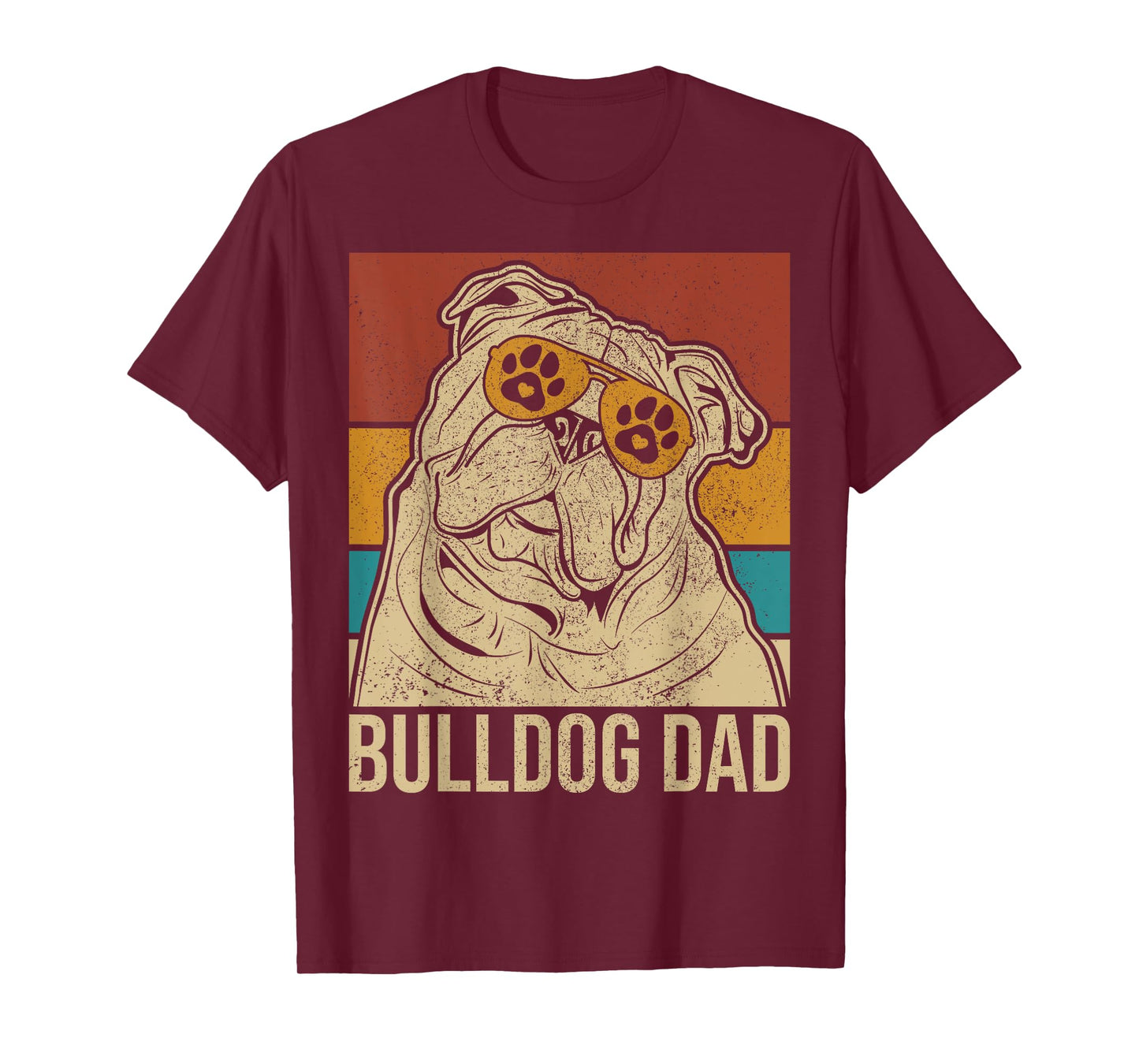 Mens Dog Papa Pet Owner Animal Lover Outfit English Bulldog Dad T-Shirt
