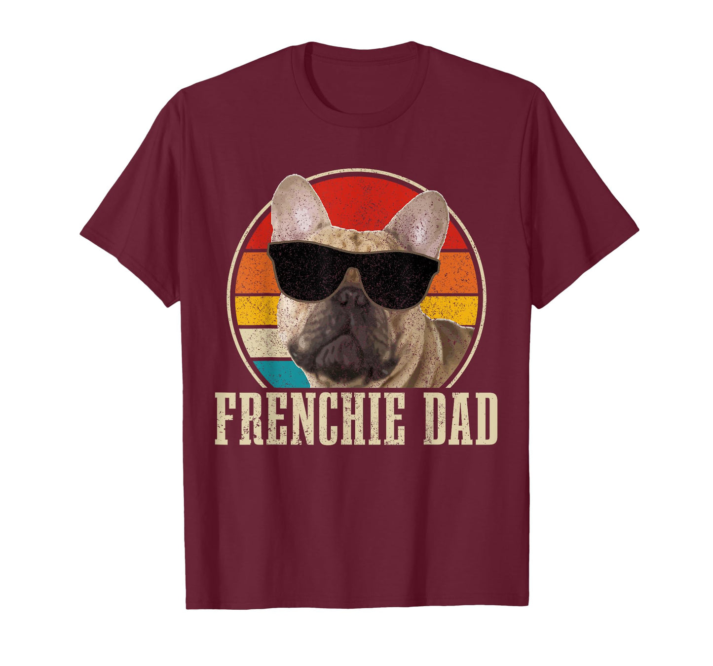 Frenchie Dad French Bulldog Vintage Funny Dog T-Shirt for Men