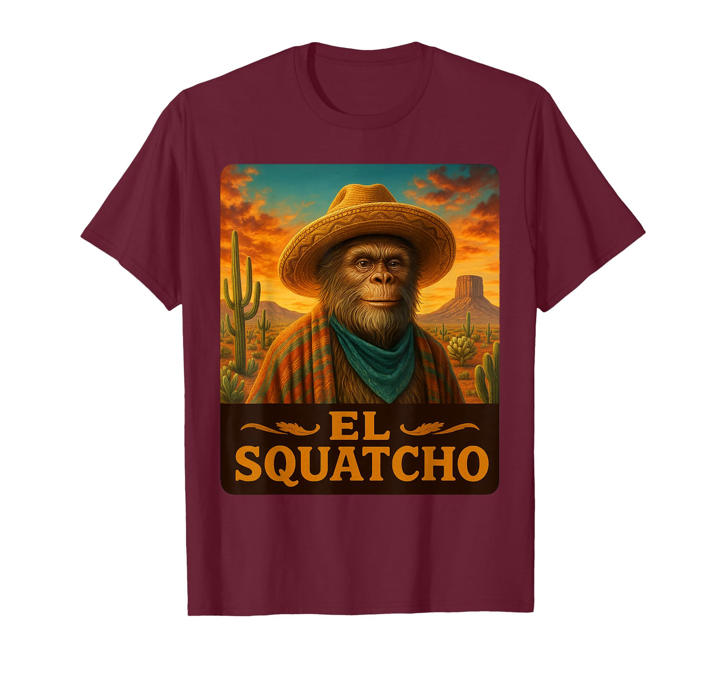 Bigfoot, Sasquatch, & El Squatcho Cryptid Men Women T-Shirt