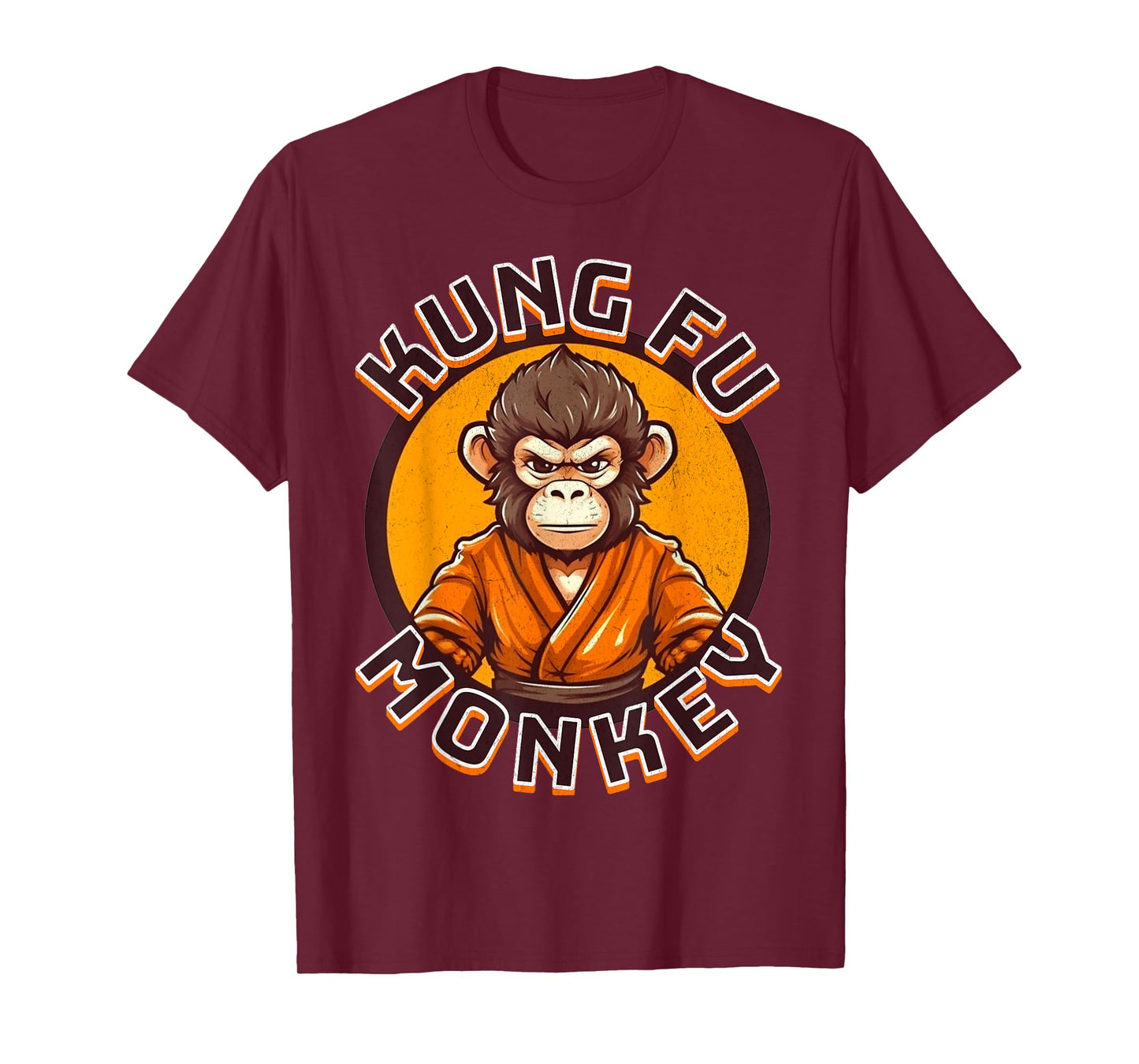 Kung Fu Monkey - Monkey in a Karate GI - Funny Martial Arts T-Shirt