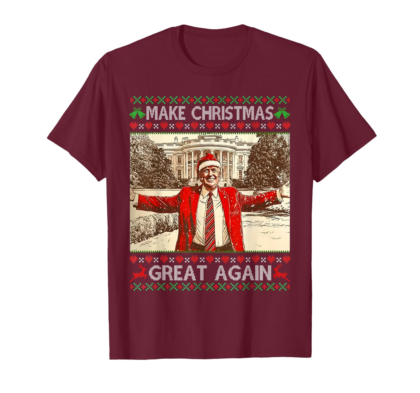 Funny Trump Make Christmas Great Again Xmas Family Pajamas T-Shirt