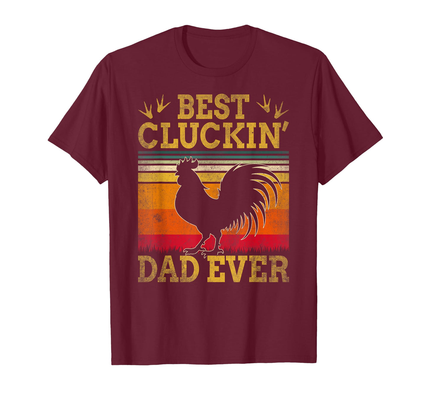Best Cluckin Dad Ever Father's Day Vintage Style Chicken Dad T-Shirt