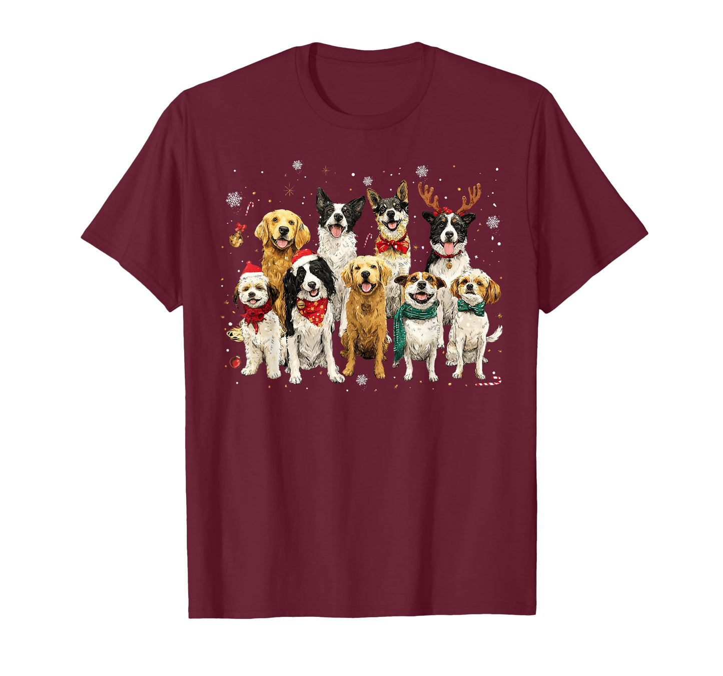 Merry Christmas Merry Woofmas Dog Lovers Men Women Kid T-Shirt