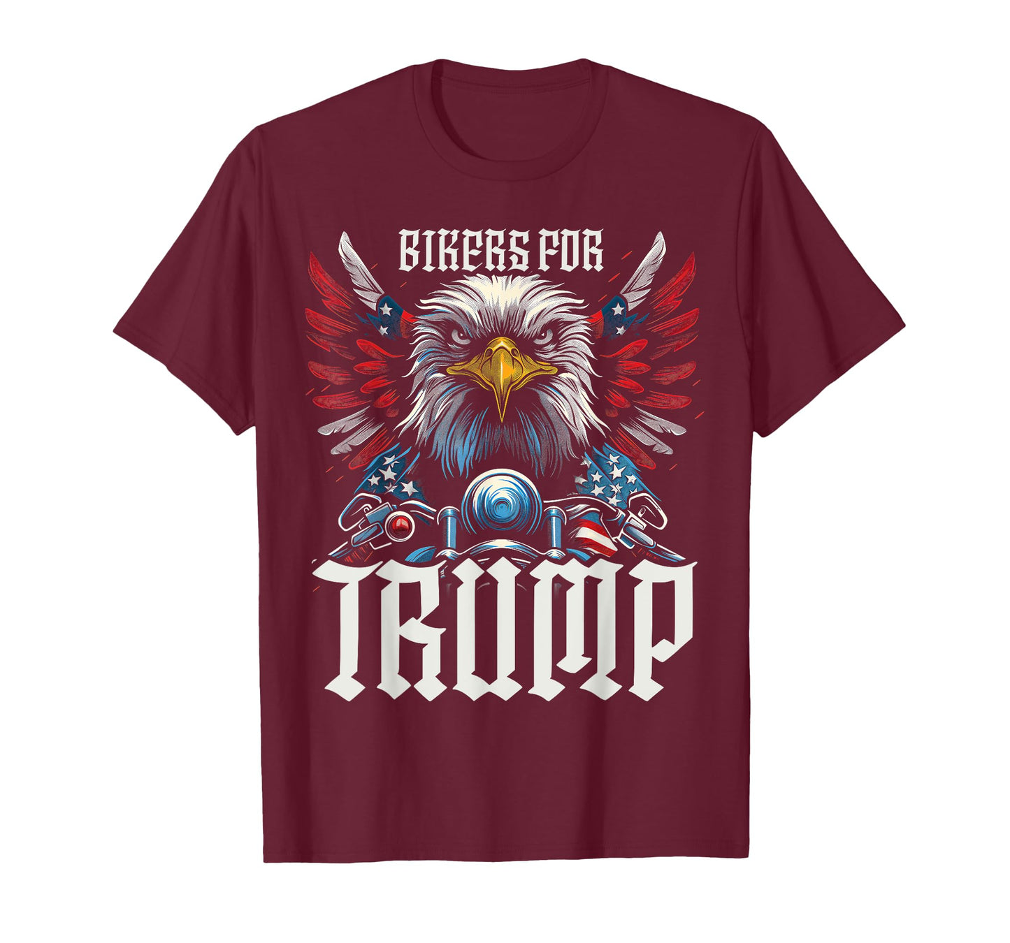 Epic USA Flag Eagle Bikers For Trump 2024 T-Shirt for Women Kids Men