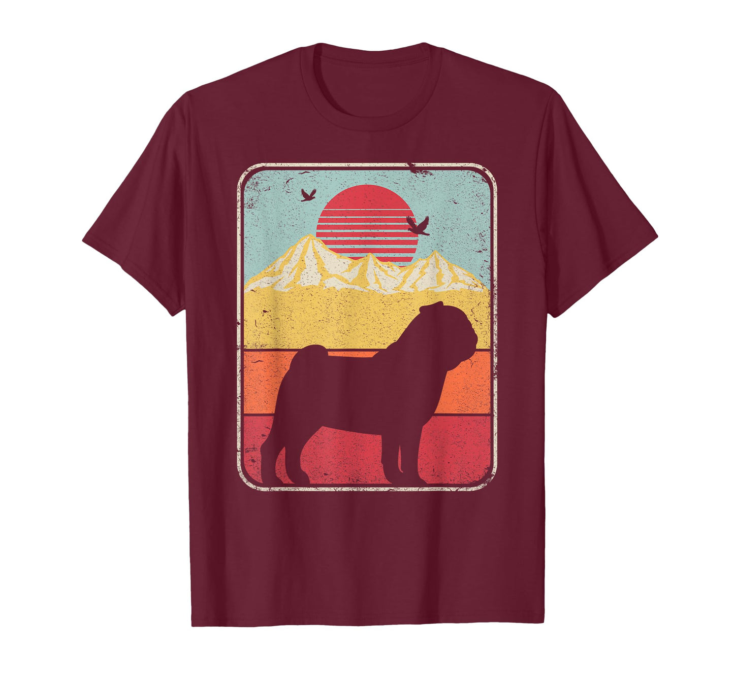 Pug Shirt. Retro Style T-Shirt