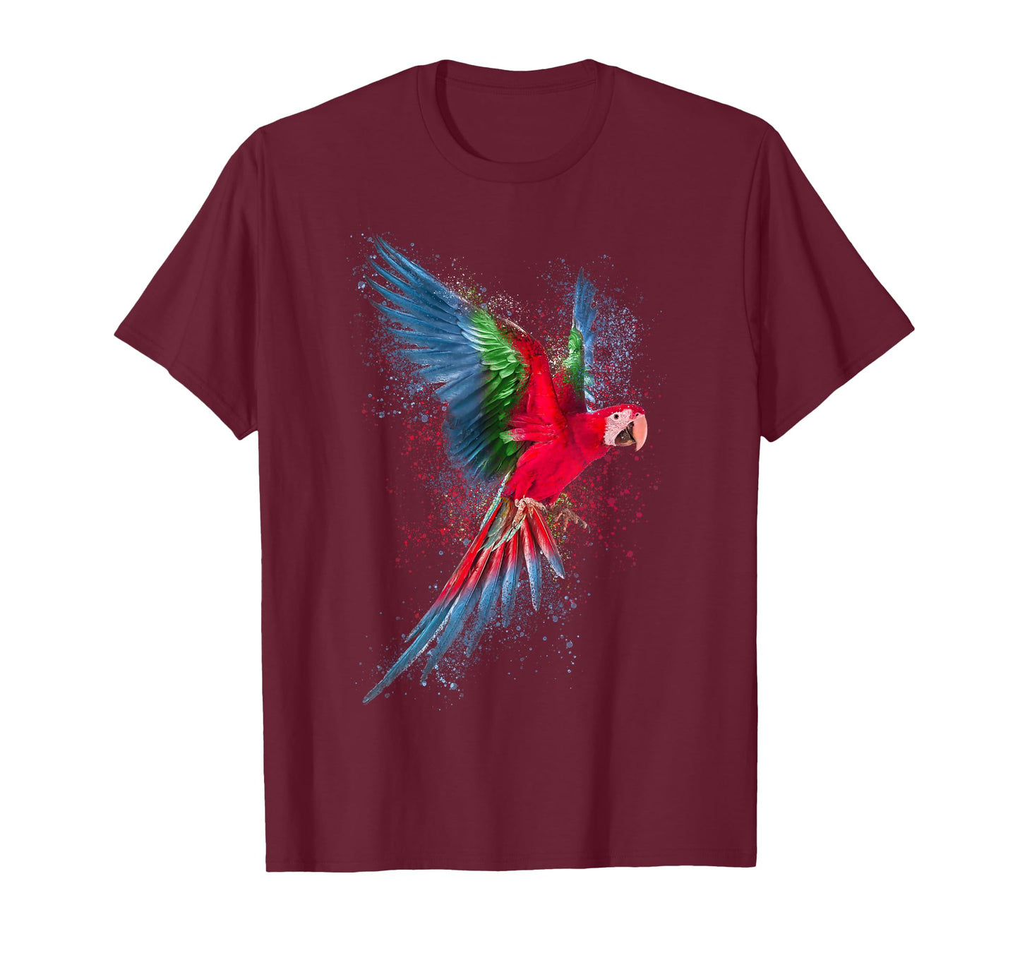 Parrot Colourful Art Animal Bird Motif T-Shirt