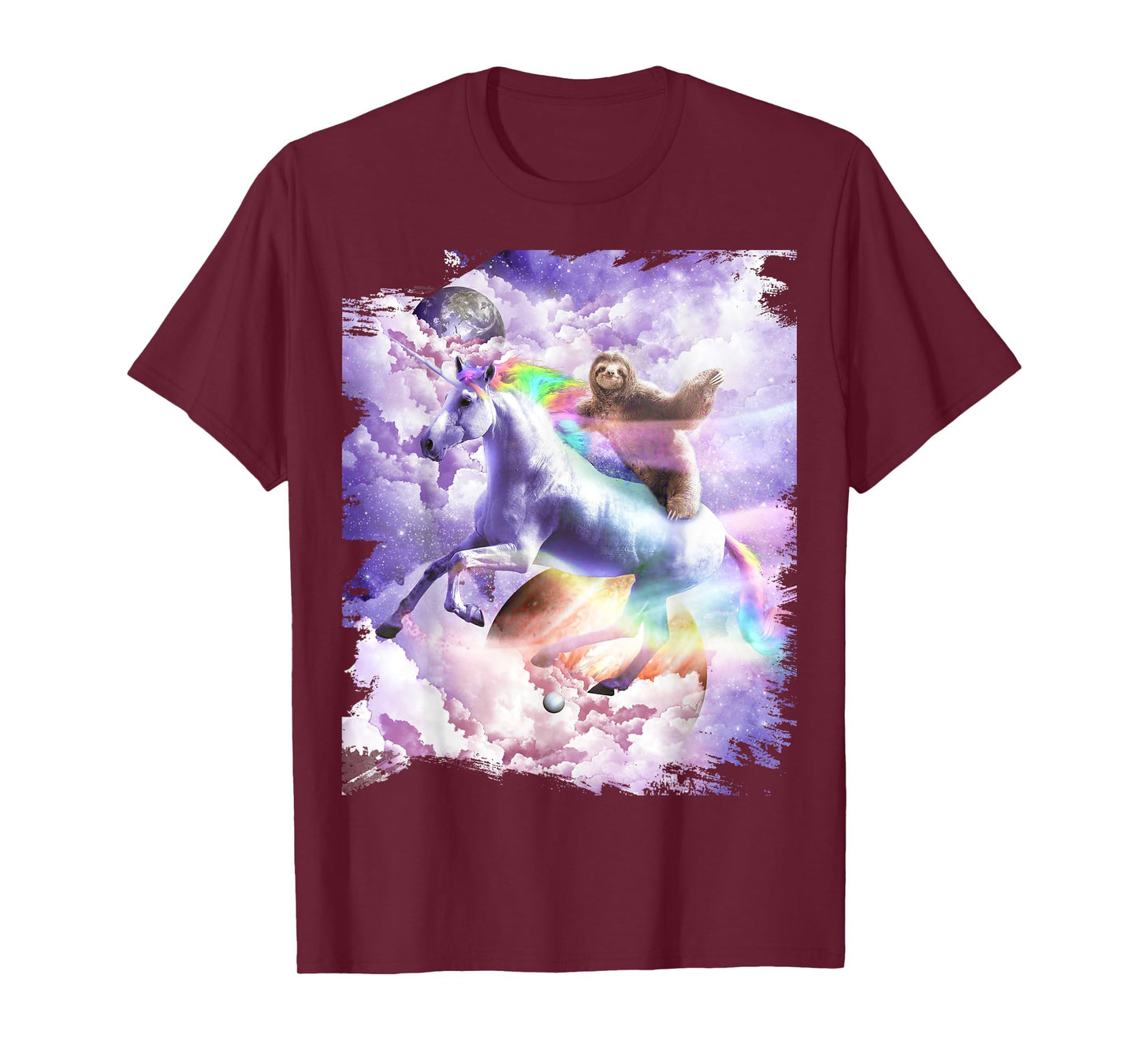 Space Sloth Riding On Unicorn T-Shirt