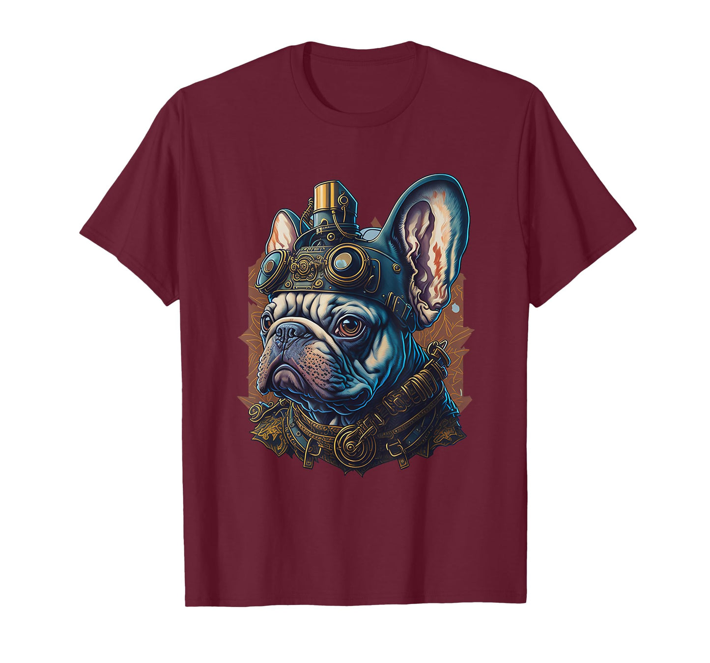 French Bulldog Dogs Steampunk Vintage Machines T-Shirt