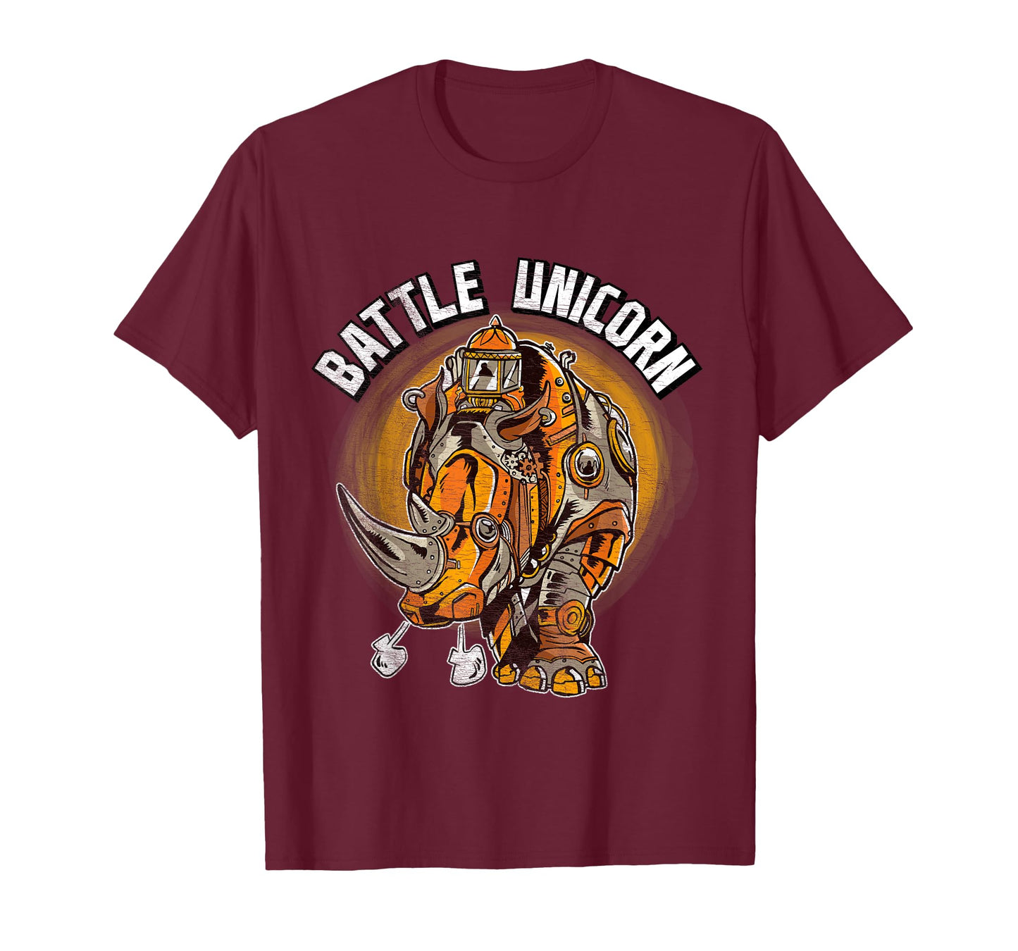 Battle Unicorn Shirt Funny Rhino Lover Steampunk Rhinoceros T-Shirt