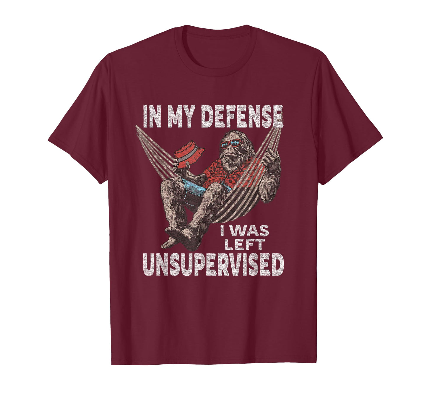 In My Defense I Was Left Unsupervised Graphic Funny Saying T-Shirt
