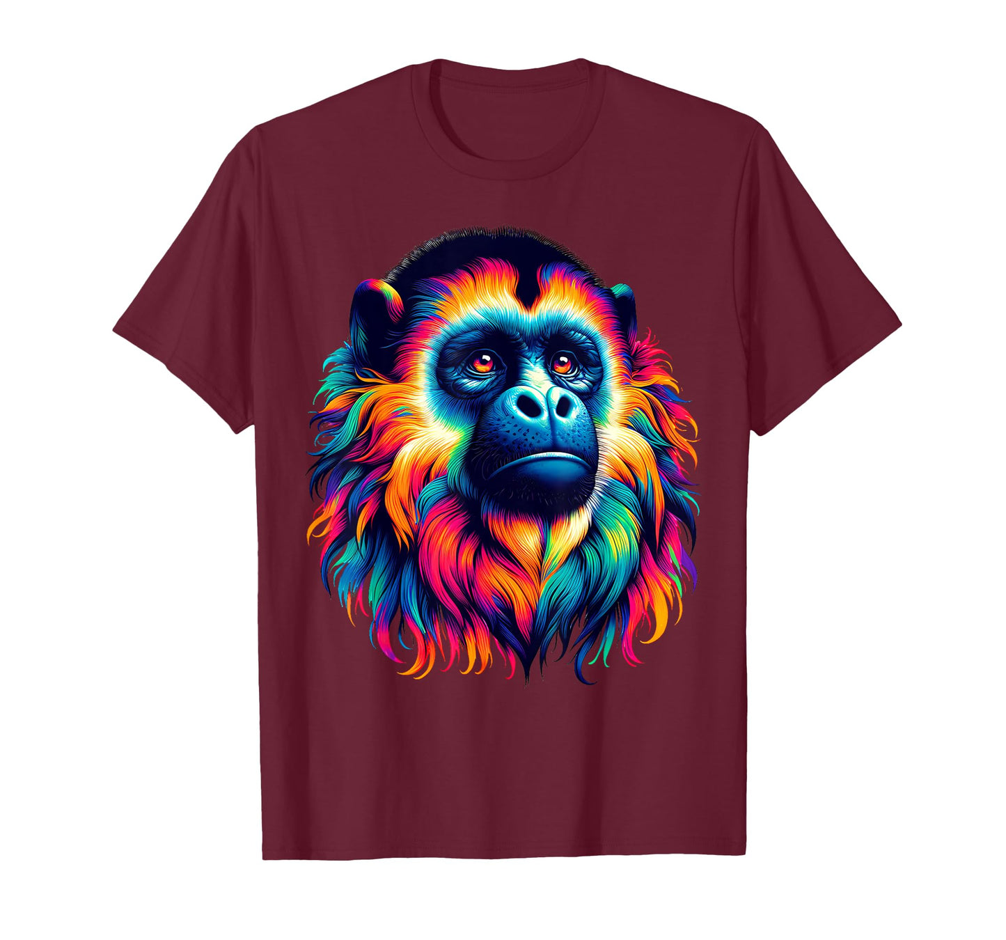 Cool Howler Monkey Spirit Animal Illustration Tie Dye Art T-Shirt