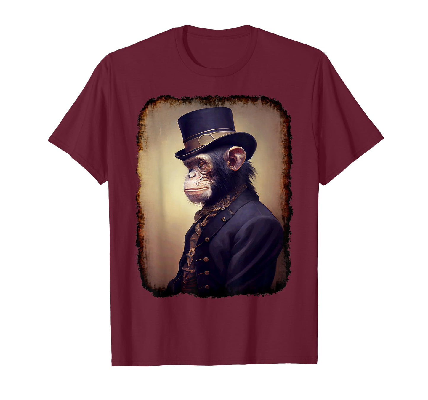 Victorian Style Portrait Of A Chimpanzee, Steampunk, Monkey T-Shirt