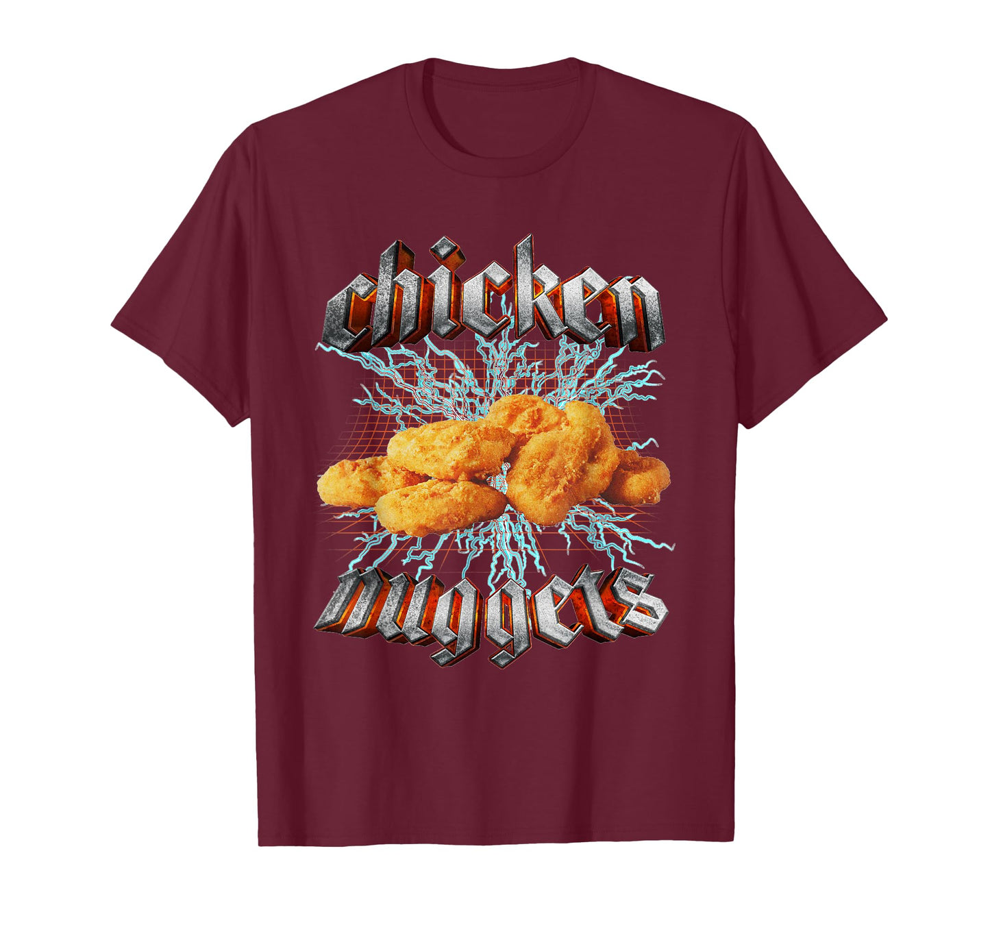 Chicken Nuggets Heavy Metal World Tour Hardcore Music T-Shirt