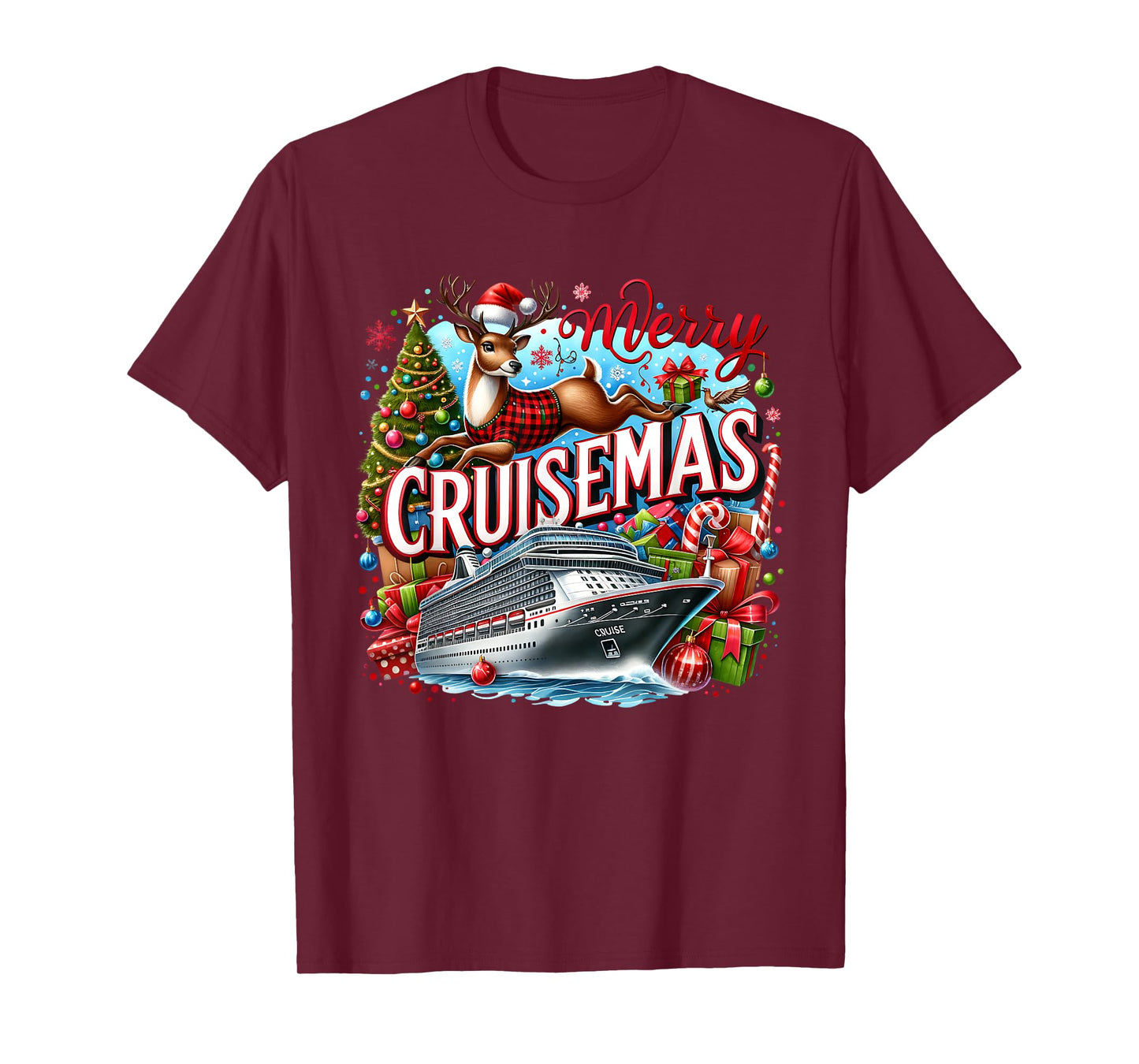 Merry Cruisemas Cruise 2024 Funny Christmas Cruisin Crew T-Shirt
