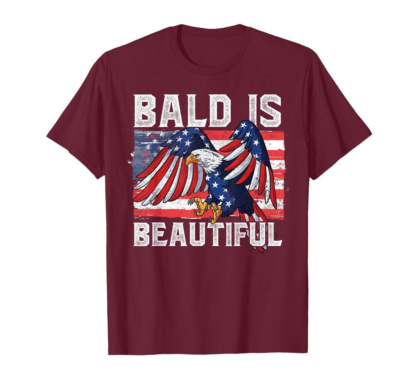 Bald Is Beautiful 4th Of July T-Shirt