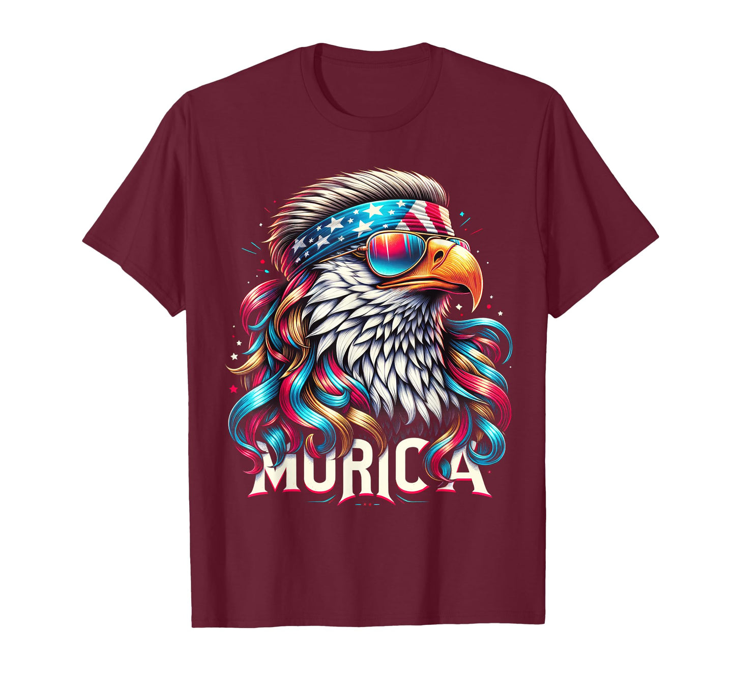 4th of July Patriotic Funny Eagle July 4th USA Murica T-Shirt for Women Kids Men