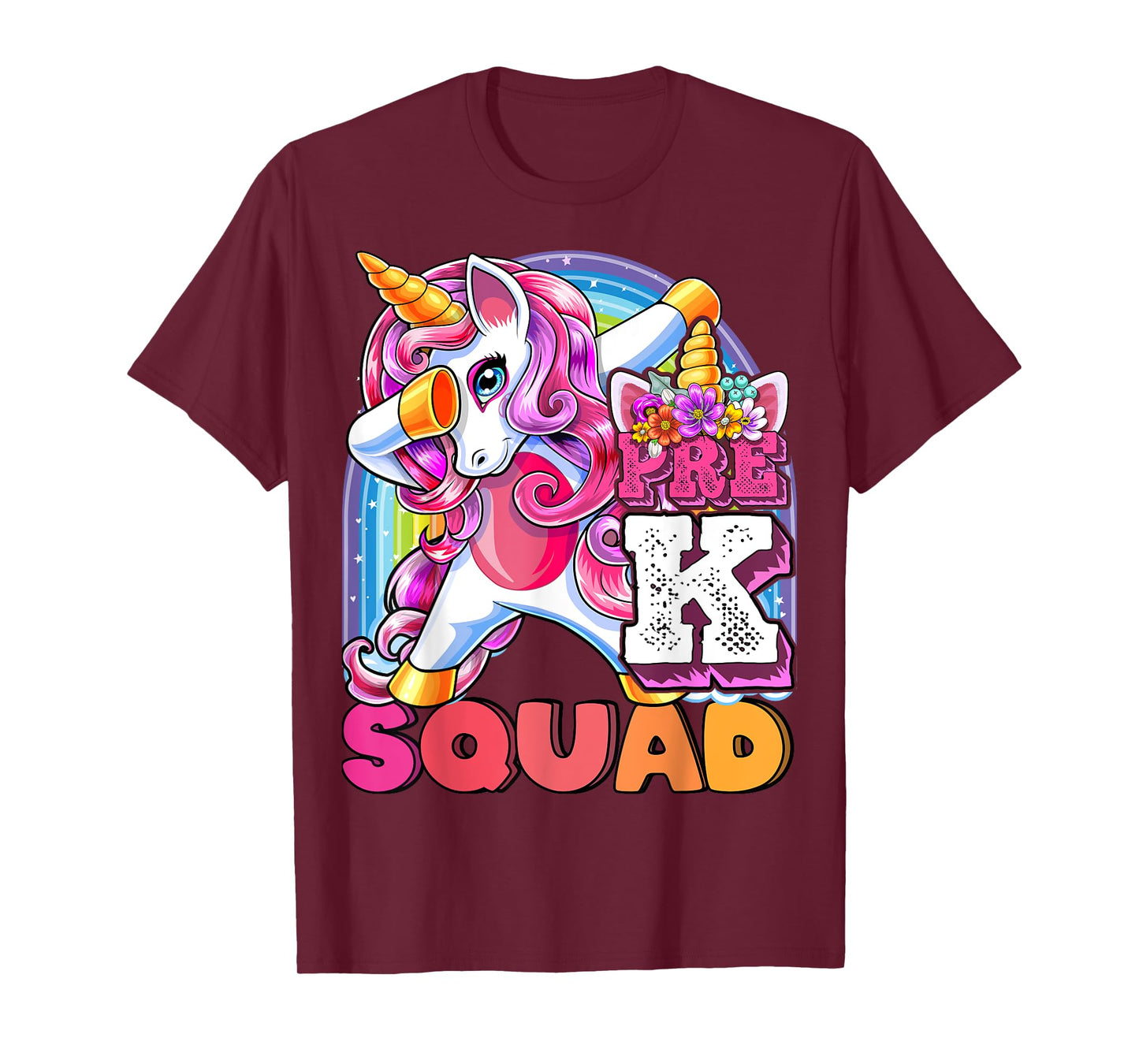 Pre-K Squad Dabbing Unicorn Back to School Girls Gift T-Shirt