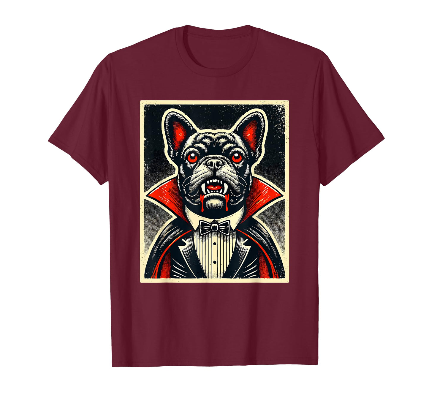 Halloween Vampire French Bulldog Frenchie T-Shirt for Men Women