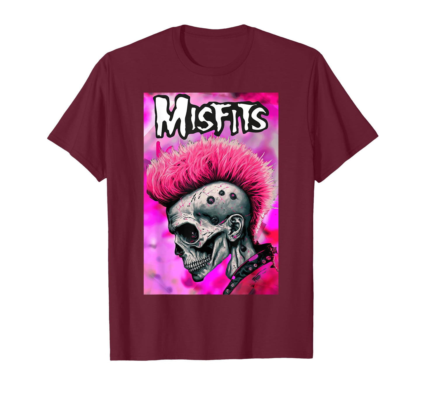 Pink Misfits Skull Fan Art T-Shirt