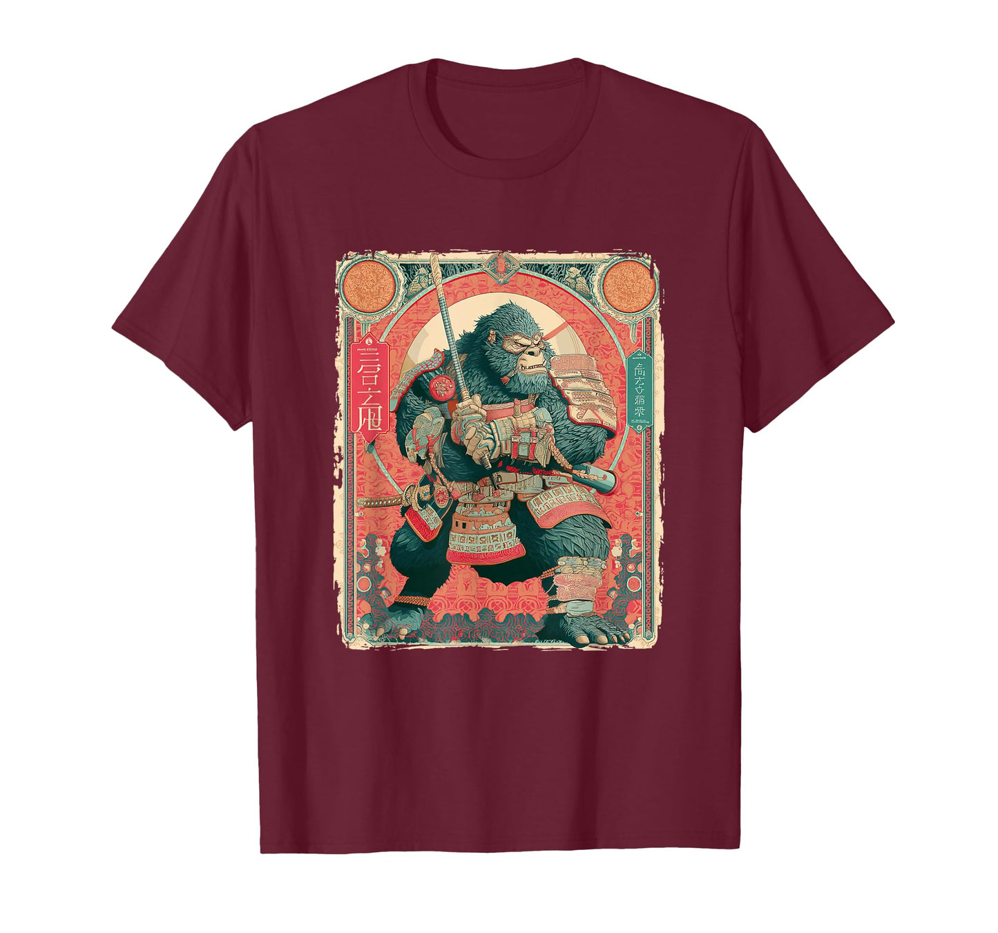 Samurai Bigfoot Japanese Vintage Ukiyo-e Art T-Shirt