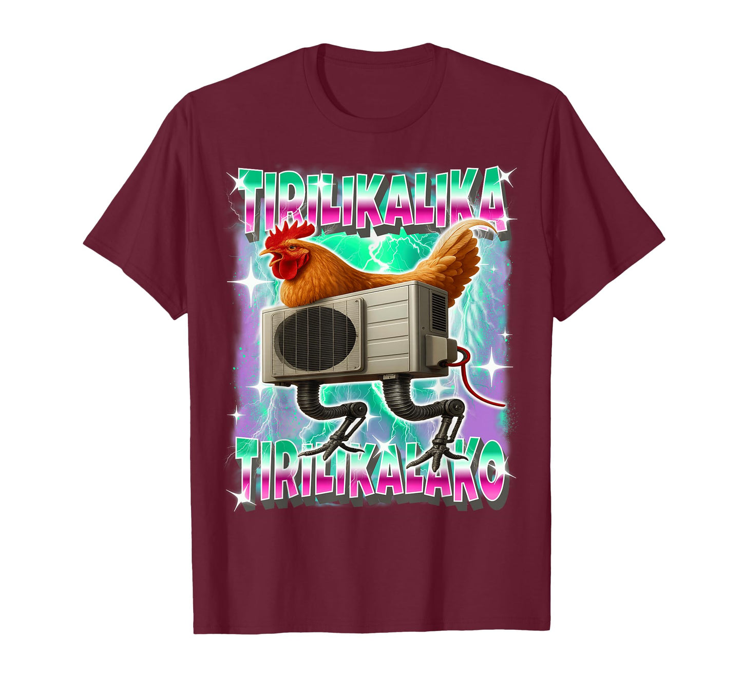 Tirilikalika-Tirilikalako Italian-Brainrot Chicken Aircon T-Shirt