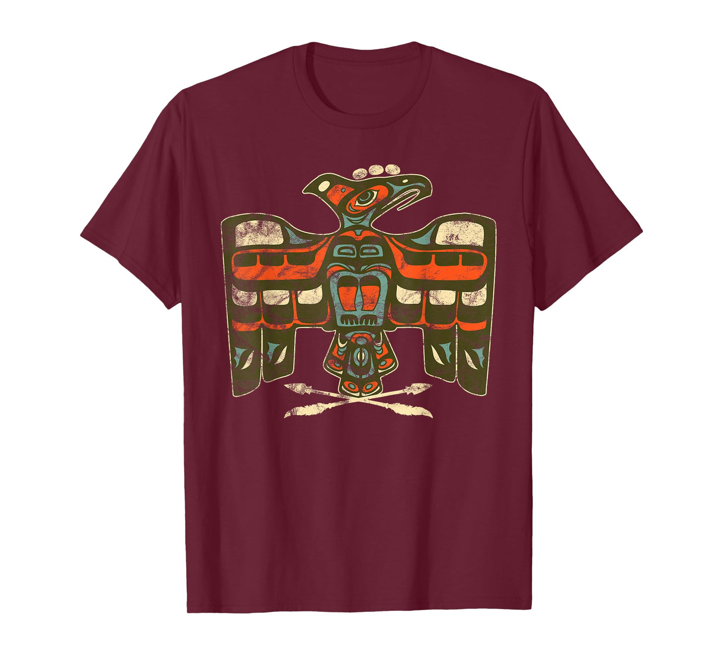 vintage Native American Indian Totem Bird Art T-Shirt