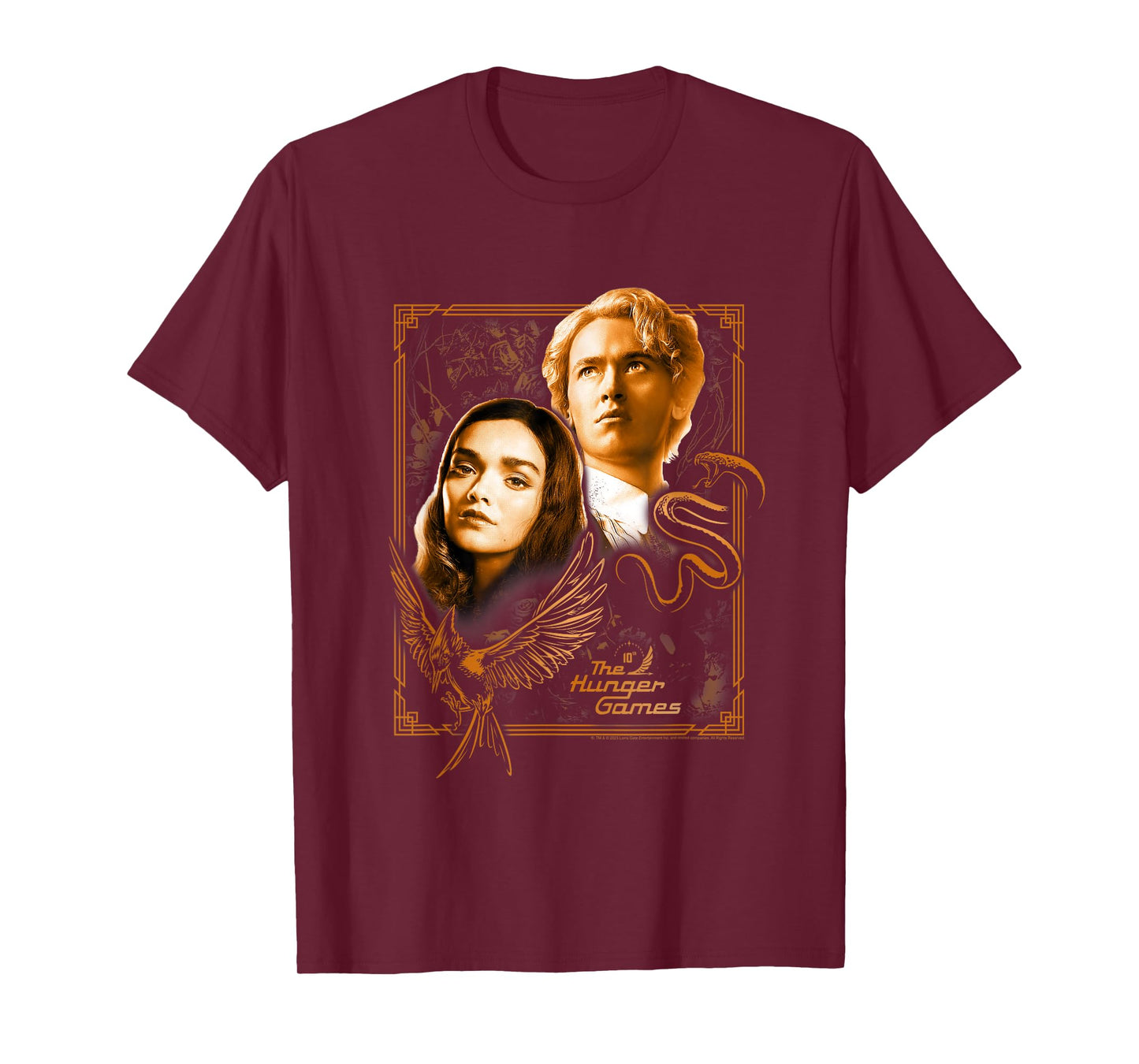 The Ballad of Songbirds and Snakes Framed Lucy Gray & Snow T-Shirt