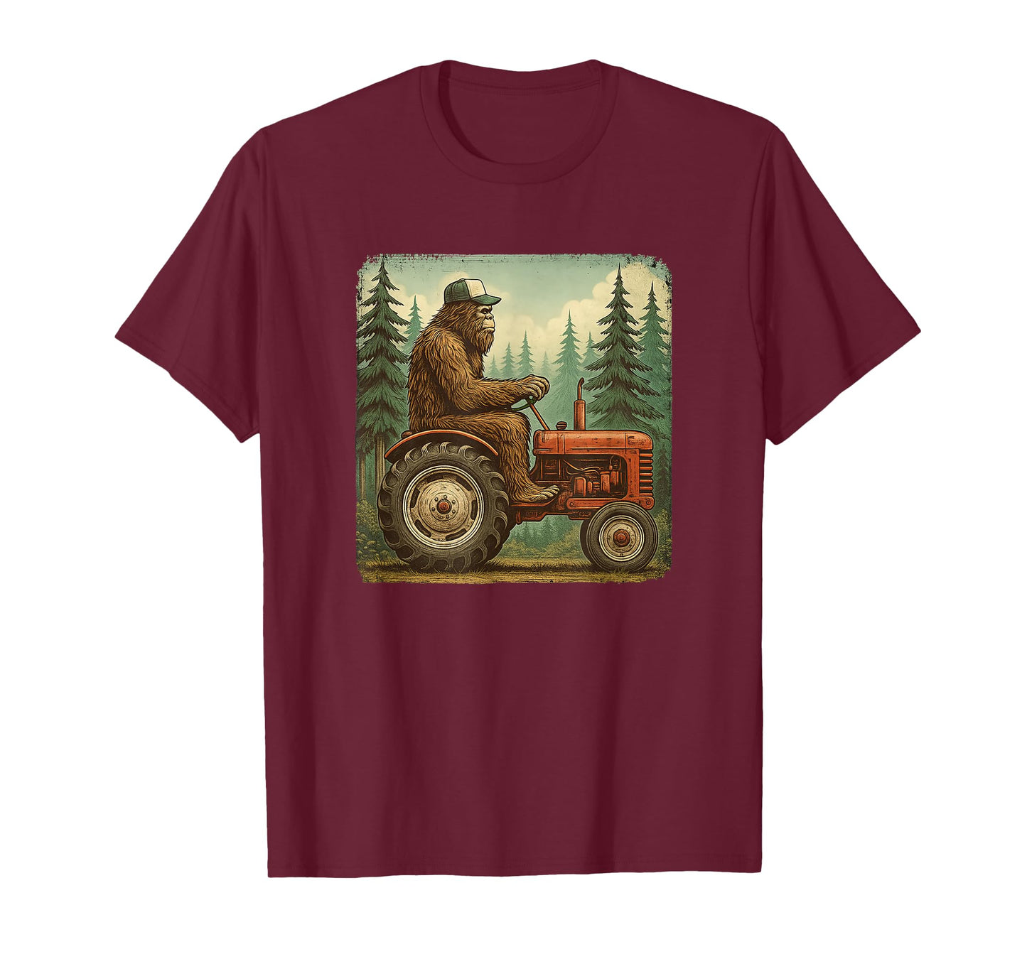 Funny Farmer Design Men Tractor Rancher Farm Dad Distressed T-Shirt
