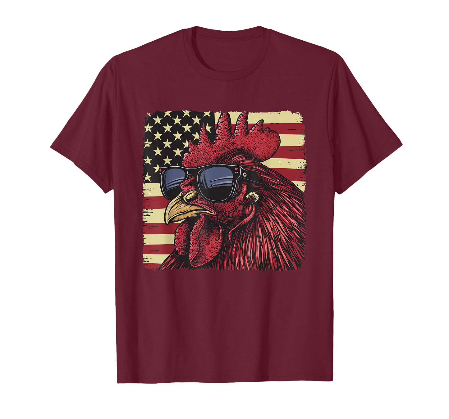 Chicken USA Patriotic TShirt Fourth of July Men Women T-Shirt