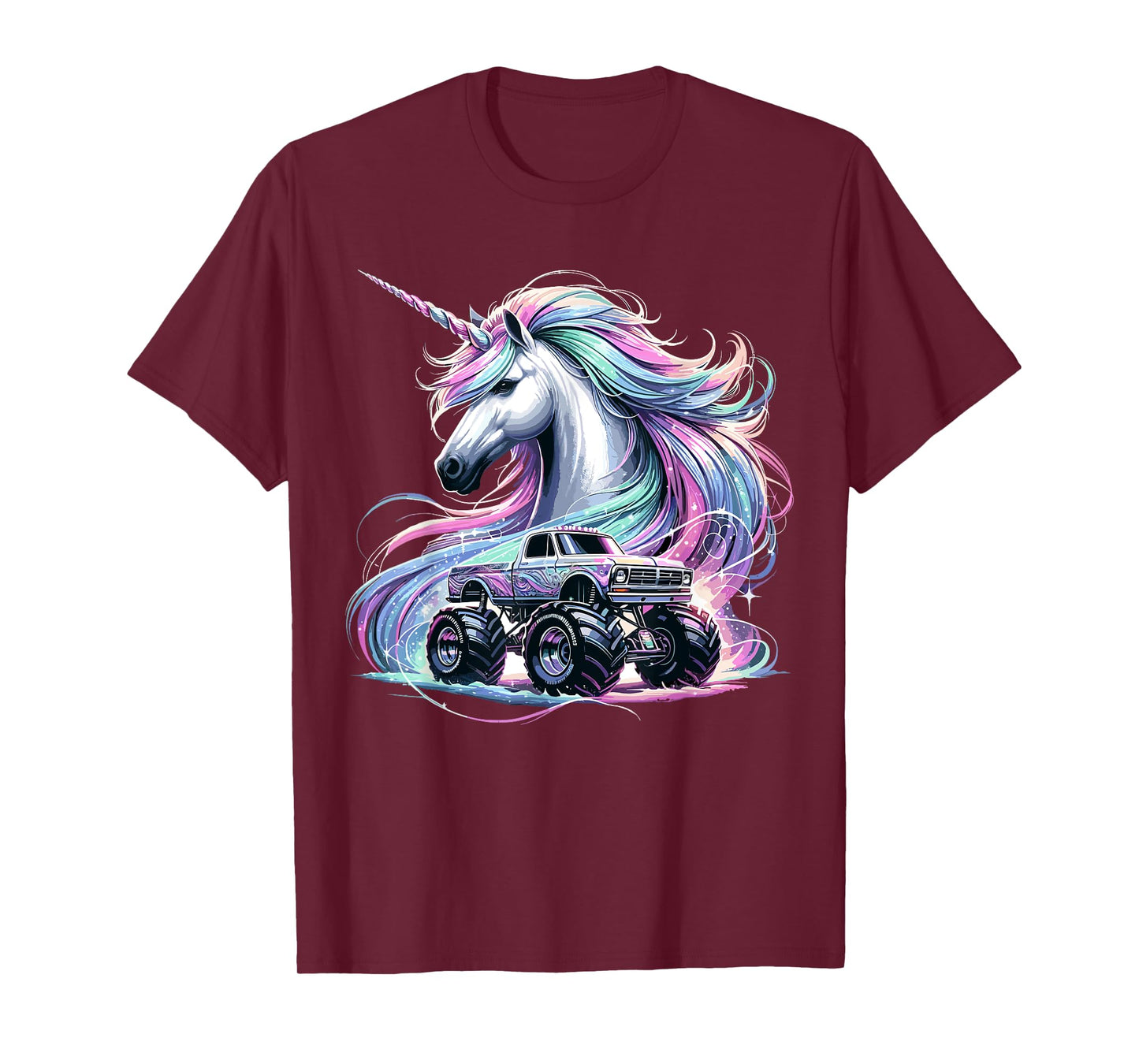 Monster Truck Unicorn Birthday Party Monster Truck T-Shirt