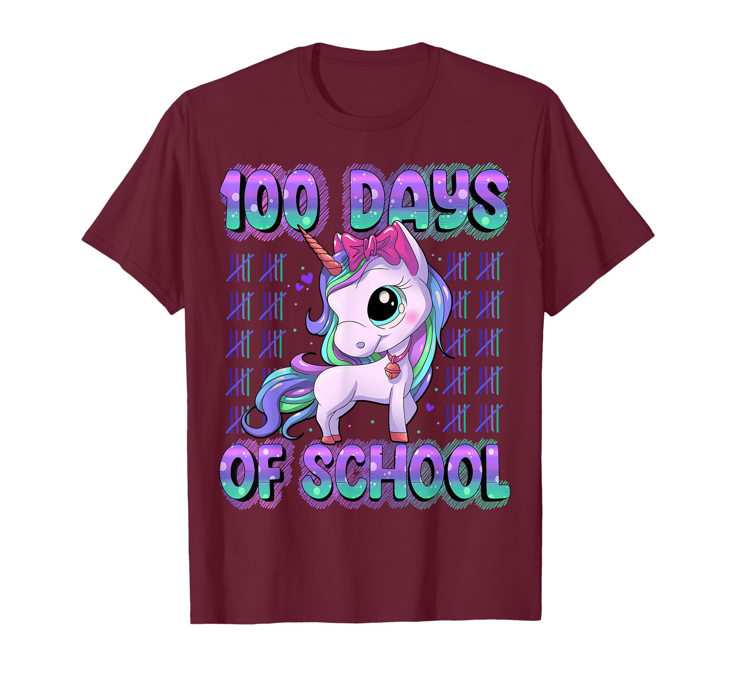 100 Magical Day of School Unicorn Shirts 100 Days Smarter Unisex Kids School Shirt Black Short Sleeve T-Shirt Small