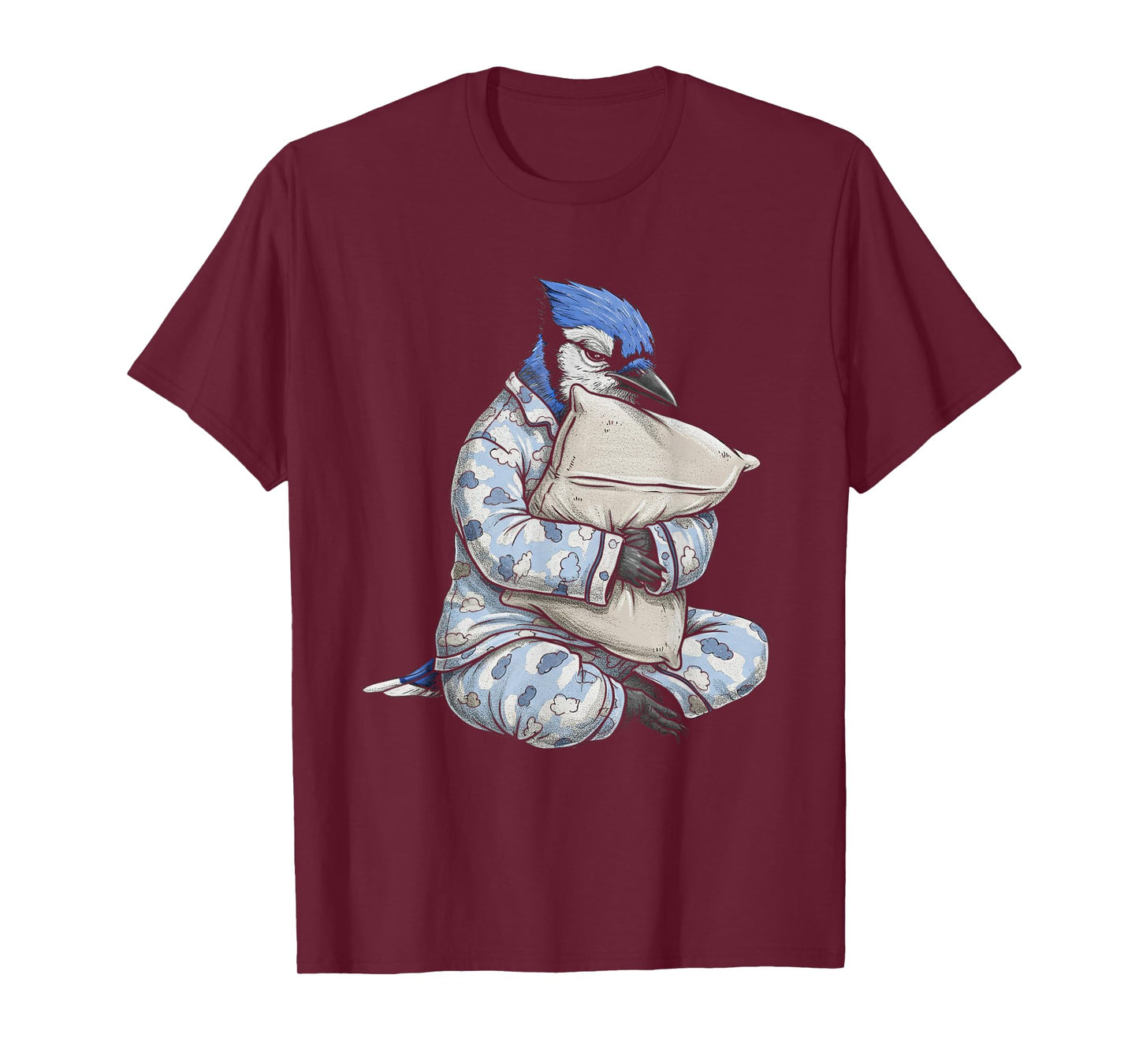 Funny Sleepy Blue Jay Bird Pajama Women Men And Kids T-Shirt