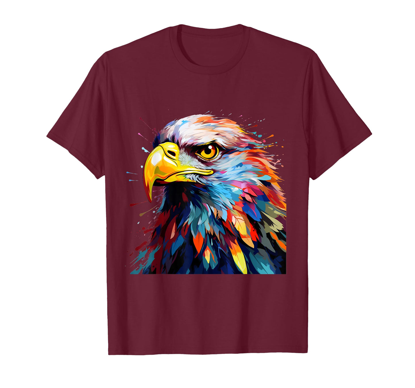 Cool Colorful Eagle Portrait Graphic T-Shirt