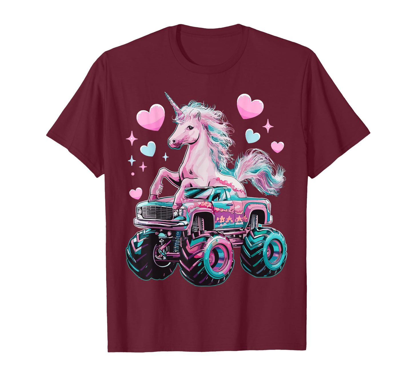 Monster Truck Unicorn Girl Birthday Party Monster Truck T-Shirt