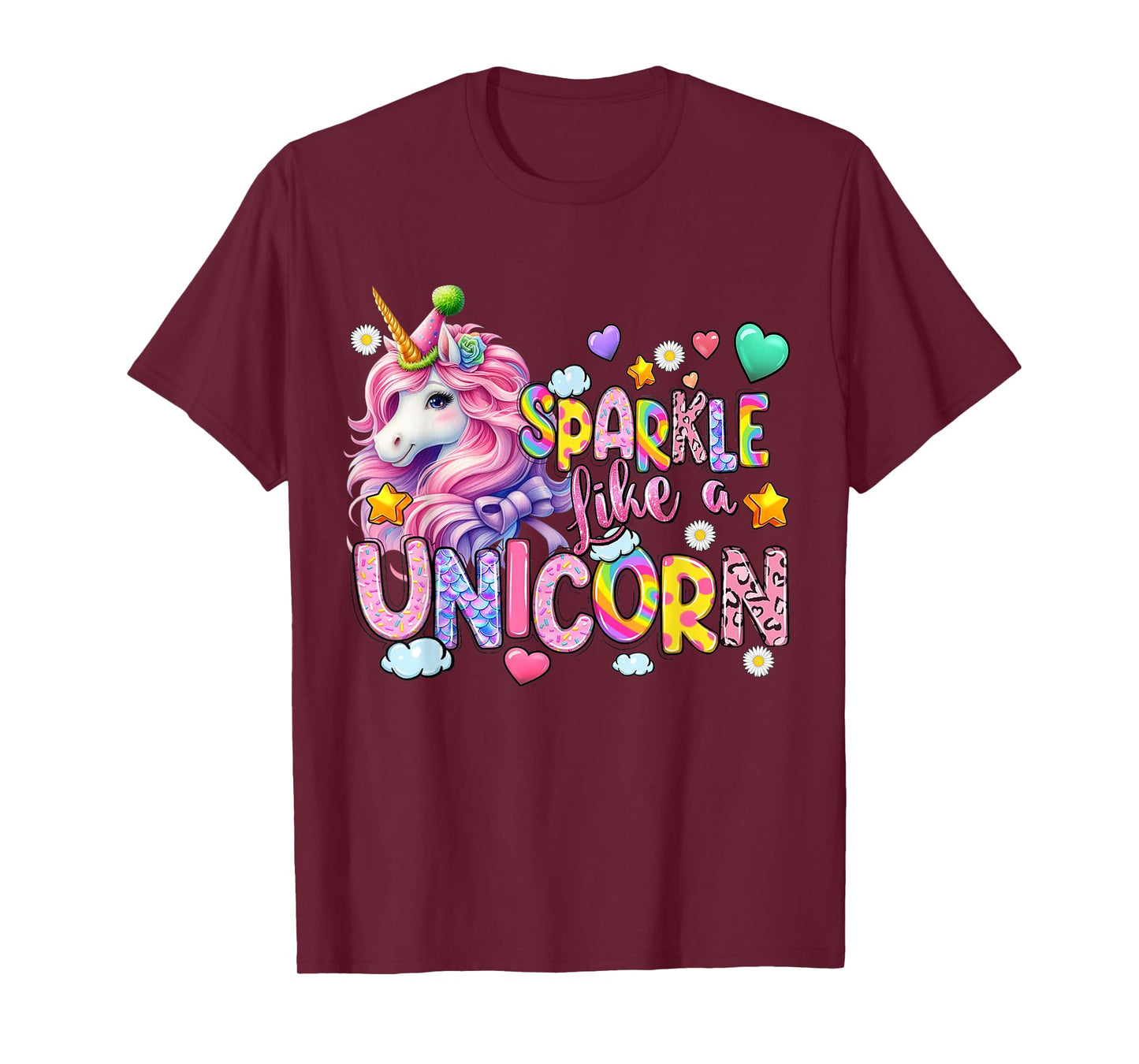 Womens Sparkle Like A Unicorn Cute T-Shirt