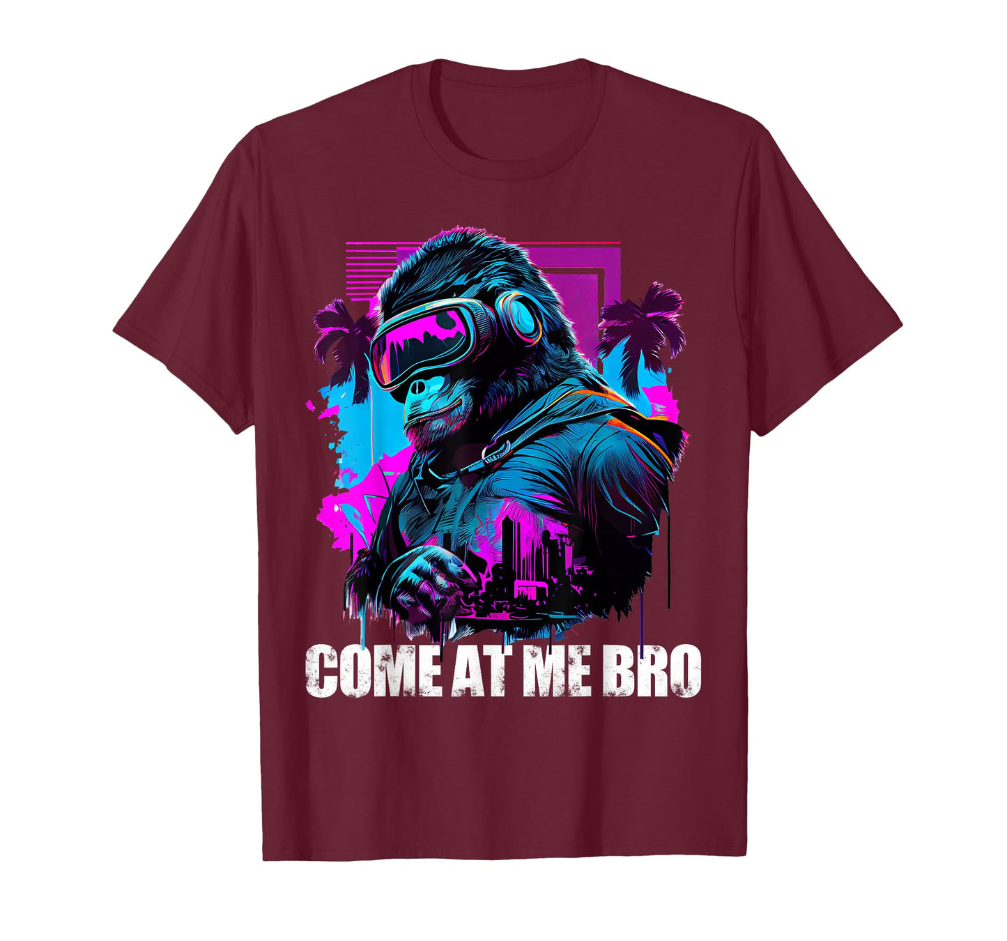 Come At Me Bro Funny Gorilla Monkey VR Gamer Virtual Reality T-Shirt
