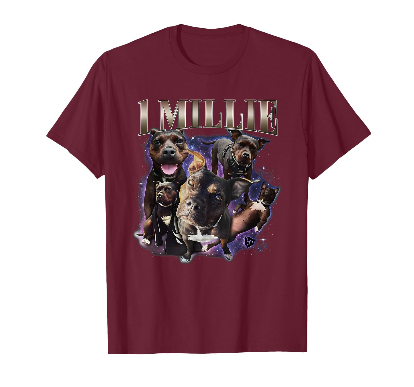 1 Millie Bulldog Picture Collage Men Women T-Shirt