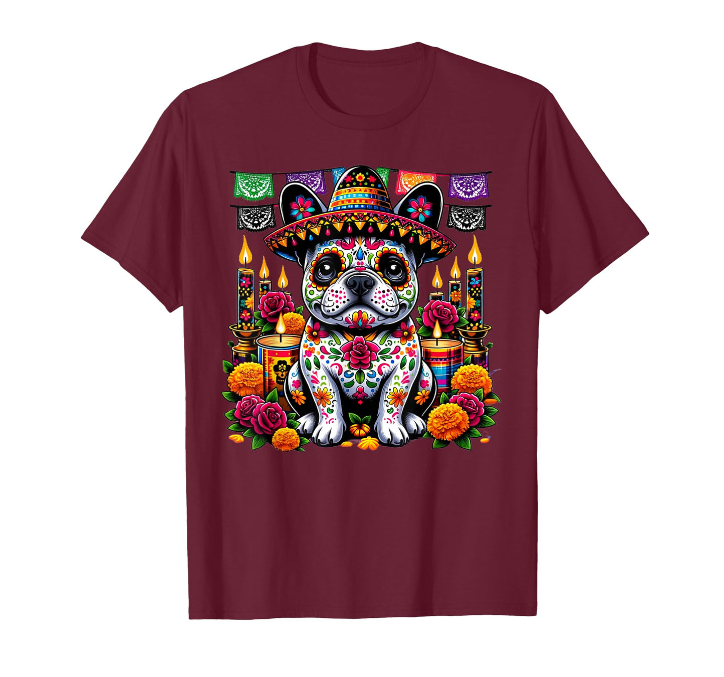 Dia De Muertos Frenchie T-Shirt