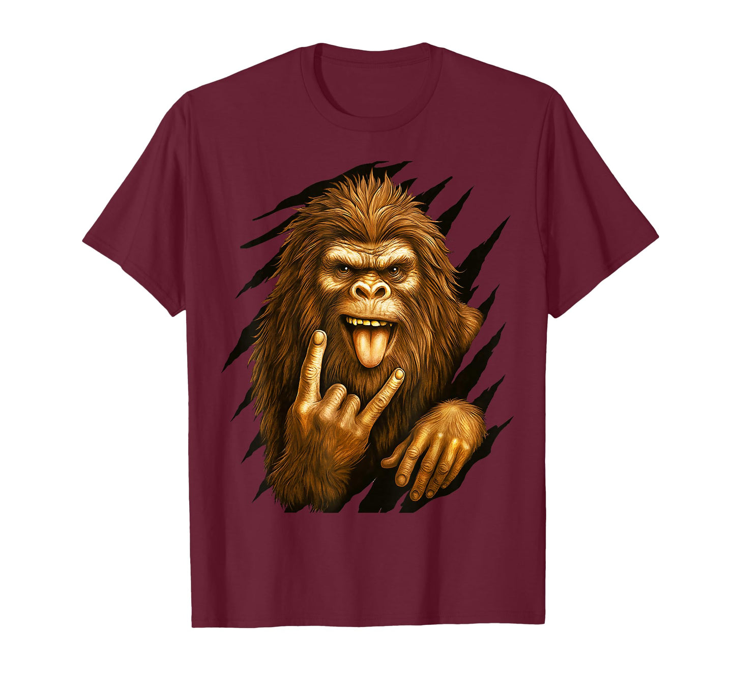 Bigfoot Sasquatch Hand Sign Skirt, Men and Women T-Shirt