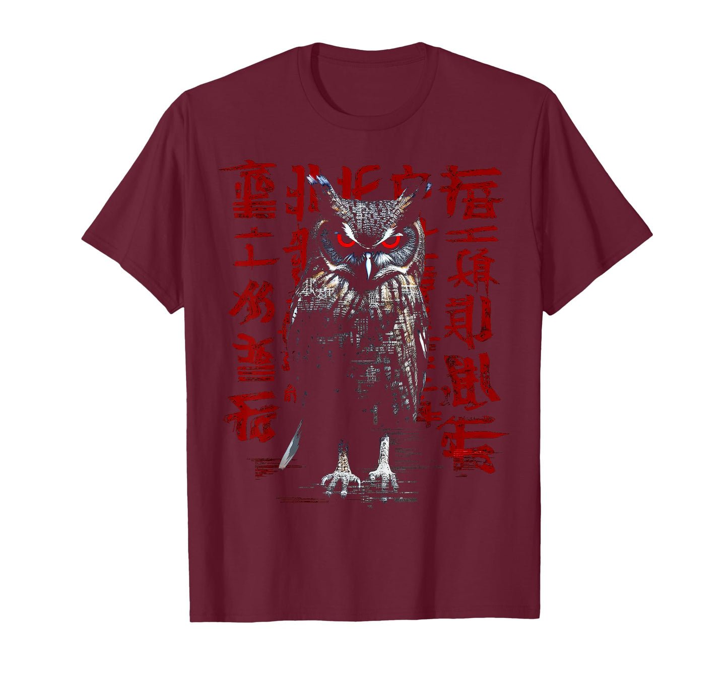 Eagle Drawing Art Text Motif Graphic Anime T-Shirt