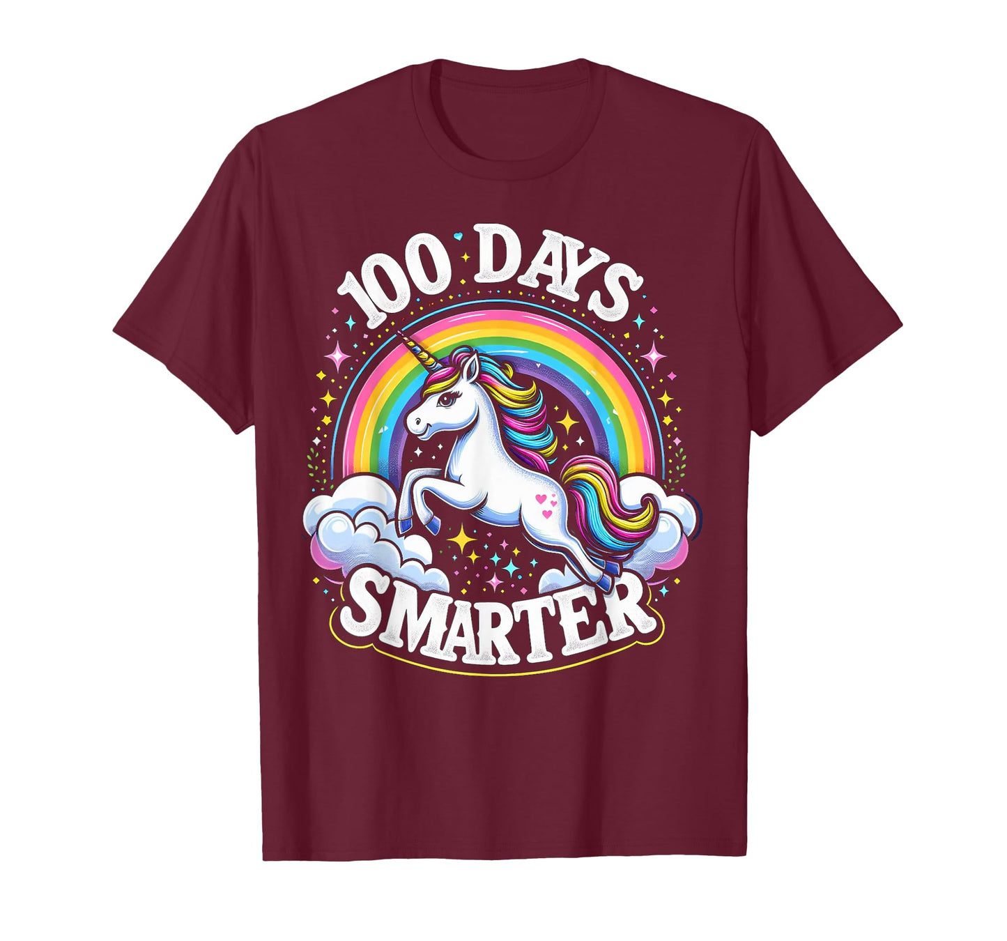 100th Day of School Unicorn 100 Days Smarter Toddler Kids T-Shirt