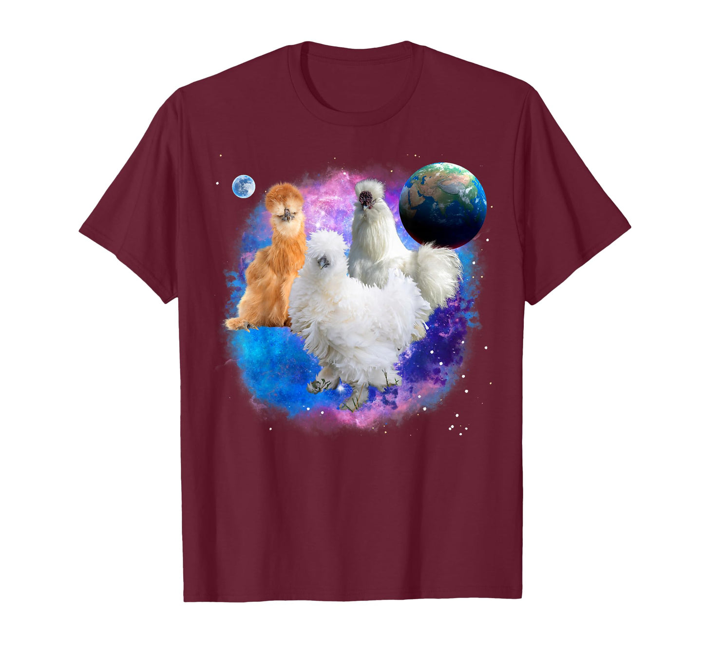 Funny Silkie Chickens in the Galaxy, Silkie Chicken T-Shirt
